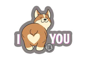 AR Corgi Heart Sticker