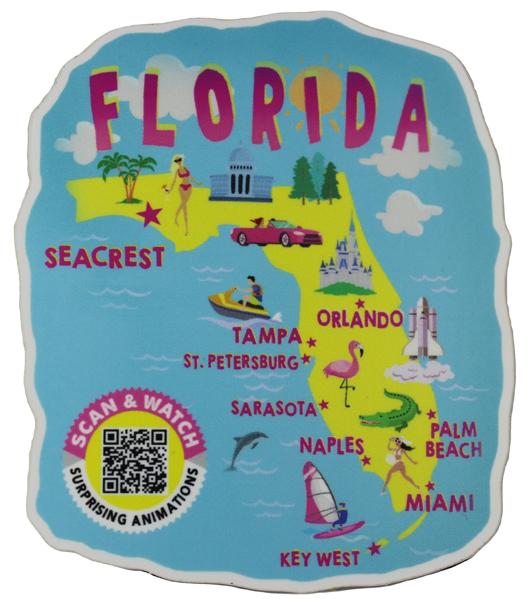 AR Florida State Map Sticker