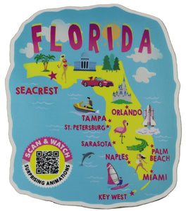 AR Florida State Map Sticker