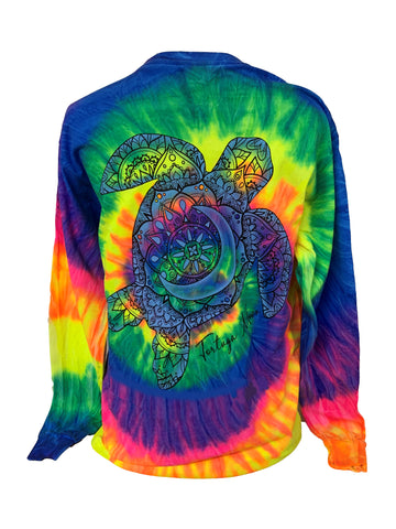 Turtle Tie Dye - Neon Rainbow