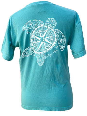 White Compass Turtle - Chalky Mint