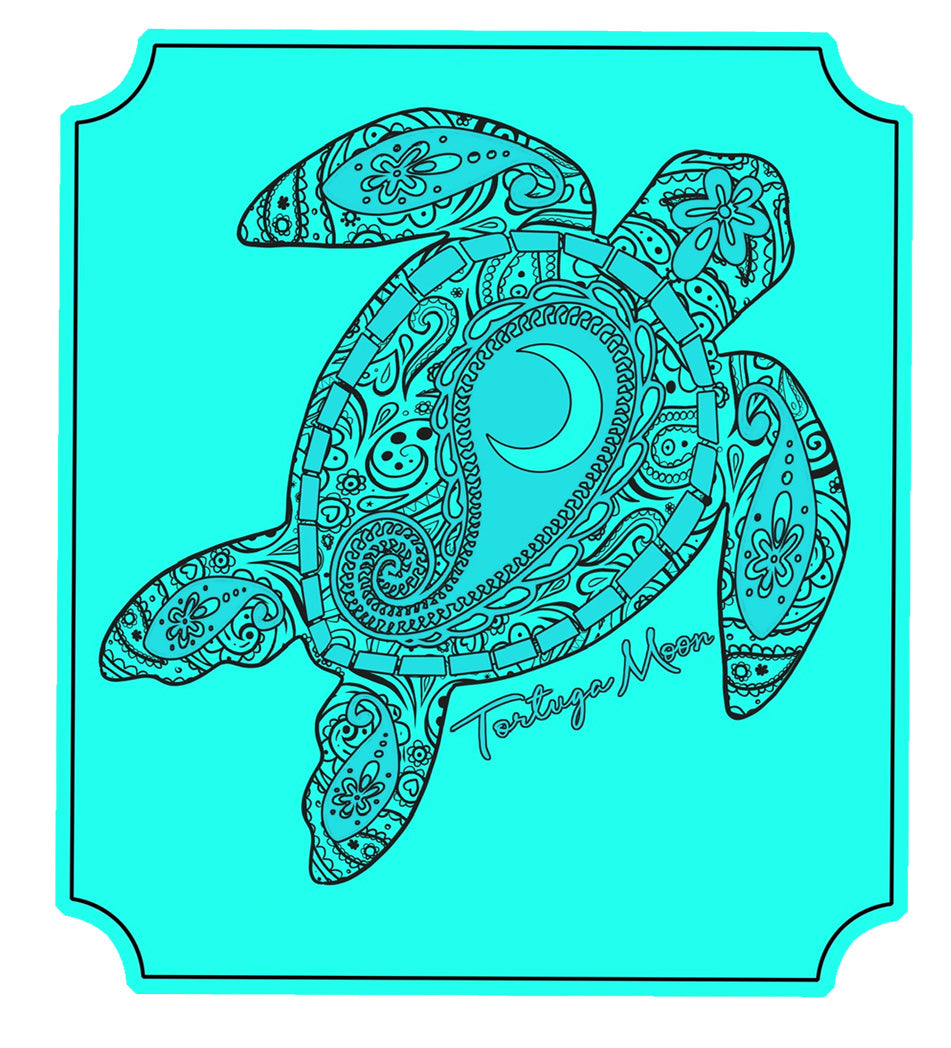 Aqua Turtle Decal