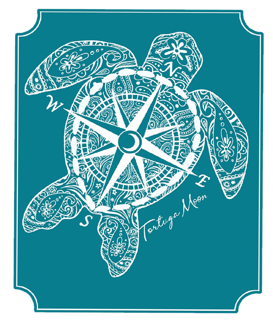 Compass Turtle Decal