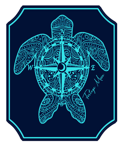 Compass Turtle Ice Decal